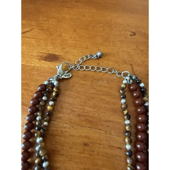 Boho Pendant Necklace Bundle Tiger Eye Tortoise Shell Statement Jewelry Lot - Picture 3 of 10